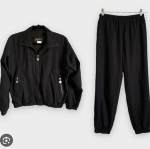 Vintage Kaelin 2-pc 90s Track Suit Jacket Pants Warm Up Size Large Petite LP